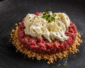 Tartare con Crumble